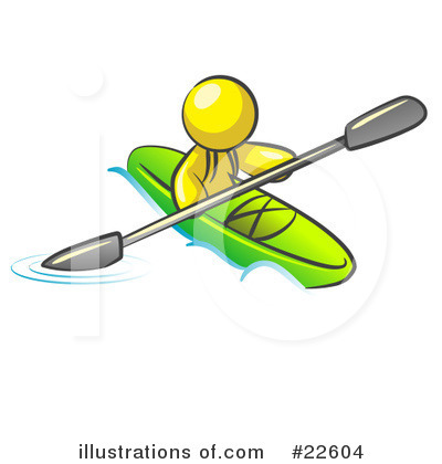 Kayaker Clipart #22604 by Leo Blanchette