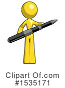 Yellow Design Mascot Clipart #1535171 by Leo Blanchette