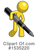 Yellow Design Mascot Clipart #1535220 by Leo Blanchette