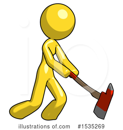 Royalty-Free (RF) Yellow Design Mascot Clipart Illustration by Leo Blanchette - Stock Sample #1535269