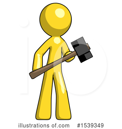 Royalty-Free (RF) Yellow Design Mascot Clipart Illustration by Leo Blanchette - Stock Sample #1539349