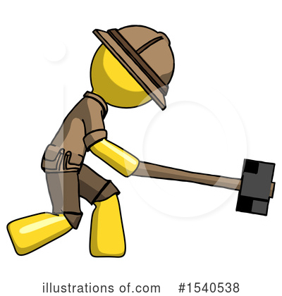 Royalty-Free (RF) Yellow  Design Mascot Clipart Illustration by Leo Blanchette - Stock Sample #1540538