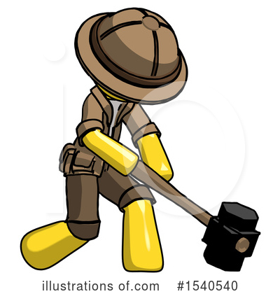 Royalty-Free (RF) Yellow  Design Mascot Clipart Illustration by Leo Blanchette - Stock Sample #1540540