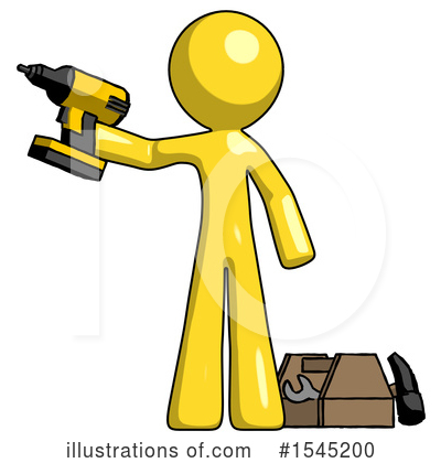 Royalty-Free (RF) Yellow Design Mascot Clipart Illustration by Leo Blanchette - Stock Sample #1545200