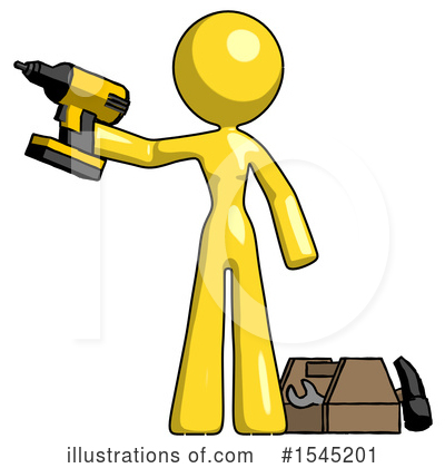Royalty-Free (RF) Yellow Design Mascot Clipart Illustration by Leo Blanchette - Stock Sample #1545201