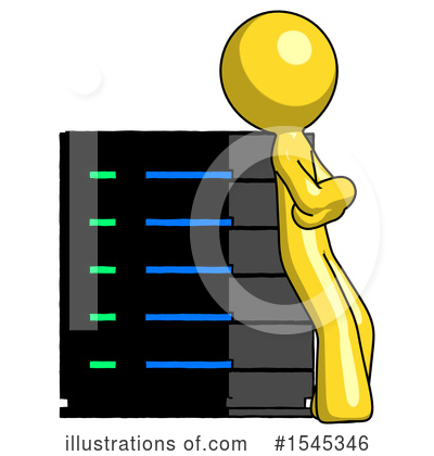 Royalty-Free (RF) Yellow Design Mascot Clipart Illustration by Leo Blanchette - Stock Sample #1545346