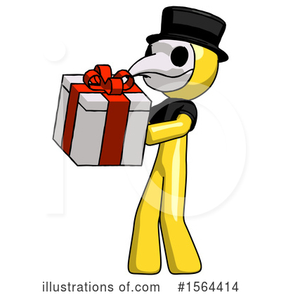 Royalty-Free (RF) Yellow Design Mascot Clipart Illustration by Leo Blanchette - Stock Sample #1564414