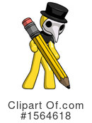 Yellow Design Mascot Clipart #1564618 by Leo Blanchette