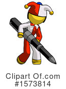 Yellow Design Mascot Clipart #1573814 by Leo Blanchette