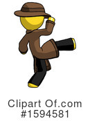 Yellow Design Mascot Clipart #1594581 by Leo Blanchette