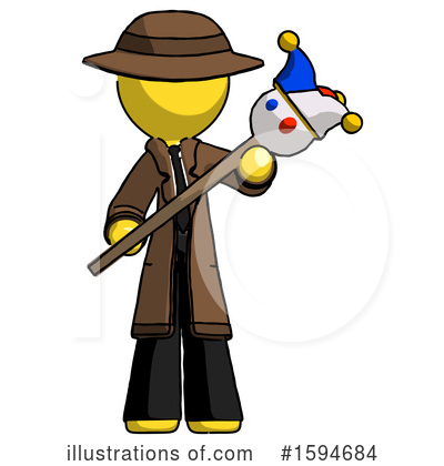 Royalty-Free (RF) Yellow Design Mascot Clipart Illustration by Leo Blanchette - Stock Sample #1594684