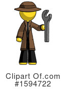 Yellow Design Mascot Clipart #1594722 by Leo Blanchette