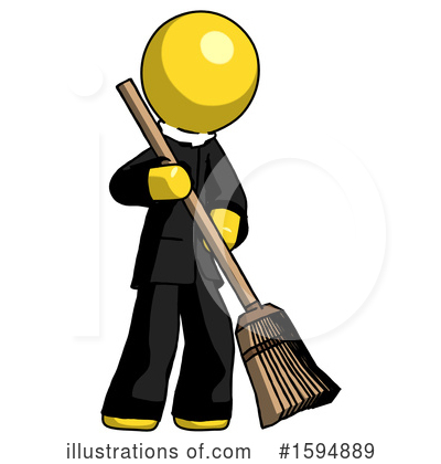 Royalty-Free (RF) Yellow Design Mascot Clipart Illustration by Leo Blanchette - Stock Sample #1594889