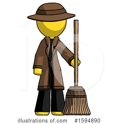 Royalty-Free (RF) Yellow Design Mascot Clipart Illustration by Leo Blanchette - Stock Sample #1594890