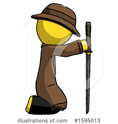 Royalty-Free (RF) Yellow Design Mascot Clipart Illustration by Leo Blanchette - Stock Sample #1595013