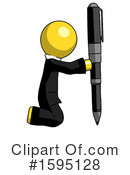 Yellow Design Mascot Clipart #1595128 by Leo Blanchette