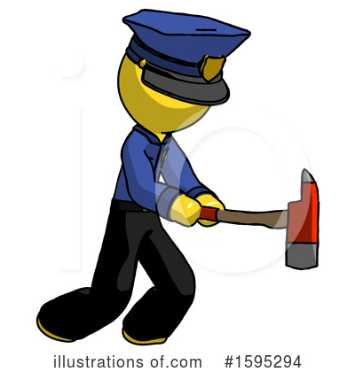 Royalty-Free (RF) Yellow Design Mascot Clipart Illustration by Leo Blanchette - Stock Sample #1595294