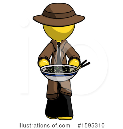 Royalty-Free (RF) Yellow Design Mascot Clipart Illustration by Leo Blanchette - Stock Sample #1595310