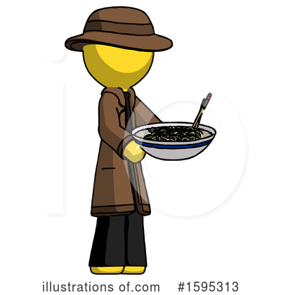 Royalty-Free (RF) Yellow Design Mascot Clipart Illustration by Leo Blanchette - Stock Sample #1595313