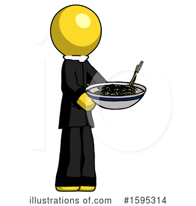 Royalty-Free (RF) Yellow Design Mascot Clipart Illustration by Leo Blanchette - Stock Sample #1595314