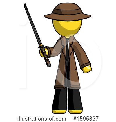 Royalty-Free (RF) Yellow Design Mascot Clipart Illustration by Leo Blanchette - Stock Sample #1595337