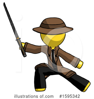Royalty-Free (RF) Yellow Design Mascot Clipart Illustration by Leo Blanchette - Stock Sample #1595342