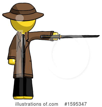 Royalty-Free (RF) Yellow Design Mascot Clipart Illustration by Leo Blanchette - Stock Sample #1595347
