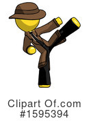 Yellow Design Mascot Clipart #1595394 by Leo Blanchette