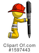 Yellow Design Mascot Clipart #1597443 by Leo Blanchette