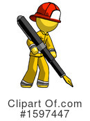 Yellow Design Mascot Clipart #1597447 by Leo Blanchette