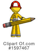 Yellow Design Mascot Clipart #1597467 by Leo Blanchette