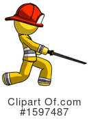 Yellow Design Mascot Clipart #1597487 by Leo Blanchette