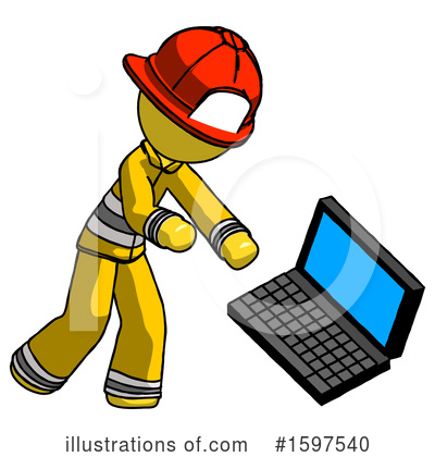 Royalty-Free (RF) Yellow Design Mascot Clipart Illustration by Leo Blanchette - Stock Sample #1597540