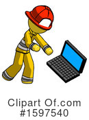 Yellow Design Mascot Clipart #1597540 by Leo Blanchette