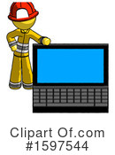 Yellow Design Mascot Clipart #1597544 by Leo Blanchette