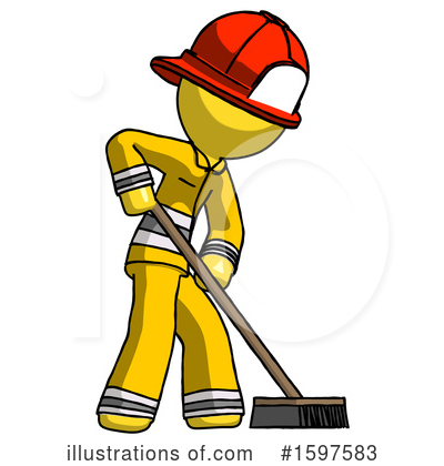 Royalty-Free (RF) Yellow Design Mascot Clipart Illustration by Leo Blanchette - Stock Sample #1597583