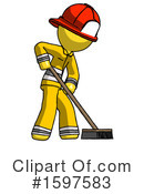 Yellow Design Mascot Clipart #1597583 by Leo Blanchette