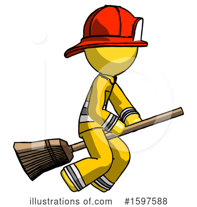 Royalty-Free (RF) Yellow Design Mascot Clipart Illustration by Leo Blanchette - Stock Sample #1597588