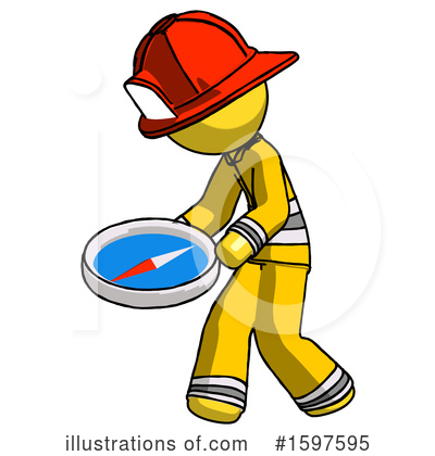Royalty-Free (RF) Yellow Design Mascot Clipart Illustration by Leo Blanchette - Stock Sample #1597595