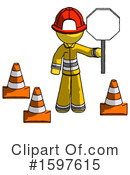 Yellow Design Mascot Clipart #1597615 by Leo Blanchette