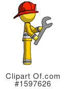 Yellow Design Mascot Clipart #1597626 by Leo Blanchette