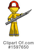 Yellow Design Mascot Clipart #1597650 by Leo Blanchette