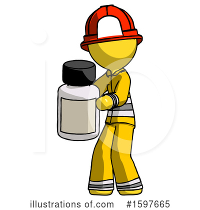 Royalty-Free (RF) Yellow Design Mascot Clipart Illustration by Leo Blanchette - Stock Sample #1597665