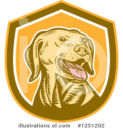 Royalty-Free (RF) Yellow Lab Clipart Illustration by patrimonio - Stock Sample #1251202