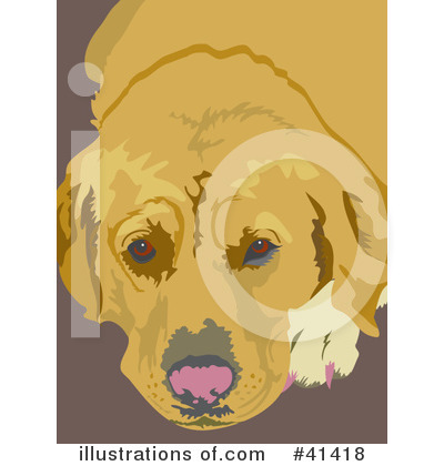 Royalty-Free (RF) Yellow Labrador Clipart Illustration by Prawny - Stock Sample #41418