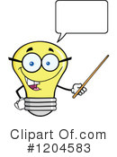 Yellow Light Bulb Clipart #1204583 by Hit Toon