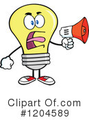 Yellow Light Bulb Clipart #1204589 by Hit Toon