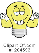Yellow Light Bulb Clipart #1204593 by Hit Toon