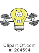 Yellow Light Bulb Clipart #1204594 by Hit Toon