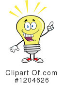 Yellow Light Bulb Clipart #1204626 by Hit Toon